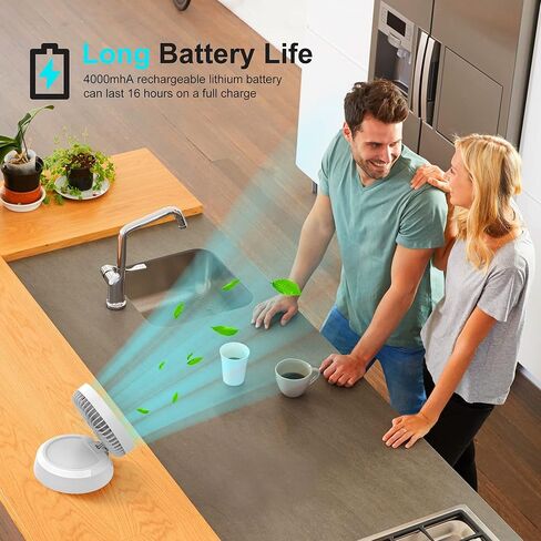مروحة مكتب شخصية من CooCoCo مزودة بإضاءة LED، مروحة محمولة تعمل ببطارية USB قابلة لإعادة الشحن، مروحة طاولة متأرجحة 3 سرعات، مروحة تثبيت على الحائط قابلة للتعديل، مروحة تخييم للسفر، في الهواء الطلق، مكتب المنزل in Kuwait