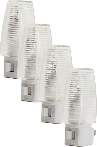 مقبس حائط Kingman Night Light مع مفتاح تشغيل/إيقاف، أبيض دافئ مدرج في قائمة UL، 120 فولت 4 وات (عبوة واحدة) in Kuwait