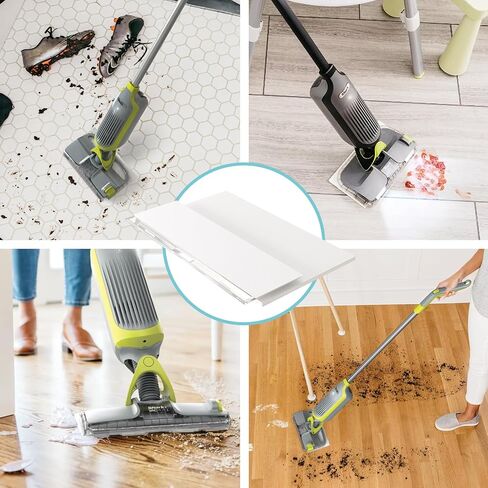 AIR U + 10 عبوات ممسحة فراغية قابلة لإعادة التعبئة لسمك القرش VACMOP VM252 VM200 VM190 VM250 VM251 VM200C VM252C QM250 VC205 وسادة استبدال ممسحة أرضية صلبة لاسلكية in Kuwait