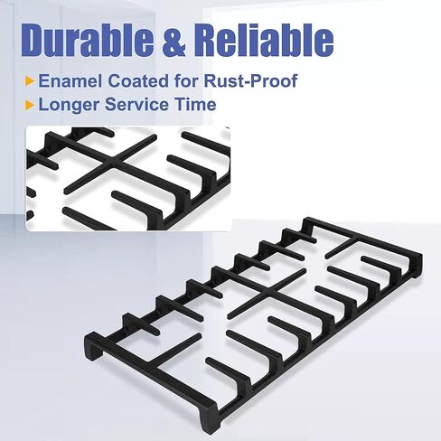 WB31X27150 Gas Stove Grate Replacement for GE, Replaces Jxgrate1 General Electric Burner Center Middle Grates Griddle Parts, Range Surface Cast Iron Rack Griddle for JGBS66REKSS in Kuwait