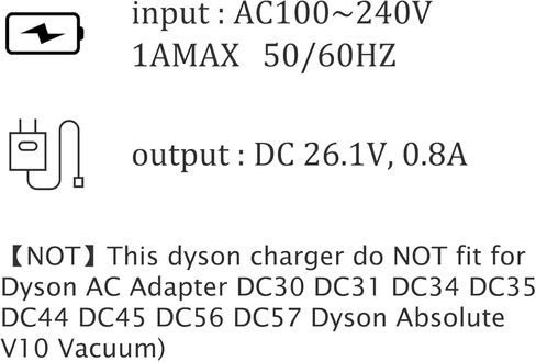 شاحن بديل لمحول التيار المتردد دايسون دايسون بطارية 21.6 فولت V6 V7 V8 DC58 DC59 DC61 DC62 SV03 SV04 SV05 SV06 موديل # 205720-02 شاحن دايسون لمكنسة دايسون الكهربائية اللاسلكية in Kuwait