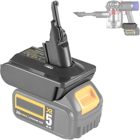 محول لبطارية دايسون V8 من دونجاب، يحول بطارية ليثيوم ديوالت 20 فولت الى بطارية دايسون V8، يعمل مع مكنسة دايسون V8 الكهربائية انيمال ابسولوت in Kuwait