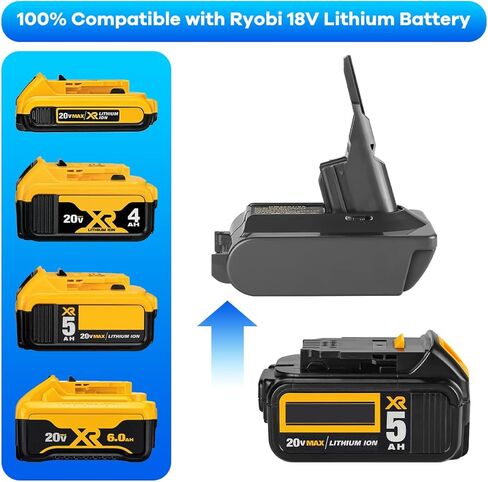 محول لبطارية دايسون V8 من دونجاب، يحول بطارية ليثيوم ديوالت 20 فولت الى بطارية دايسون V8، يعمل مع مكنسة دايسون V8 الكهربائية انيمال ابسولوت in Kuwait