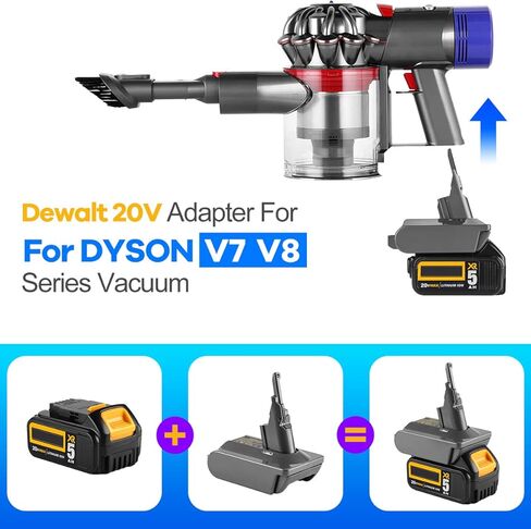 محول لبطارية دايسون V8 من دونجاب، يحول بطارية ليثيوم ديوالت 20 فولت الى بطارية دايسون V8، يعمل مع مكنسة دايسون V8 الكهربائية انيمال ابسولوت in Kuwait