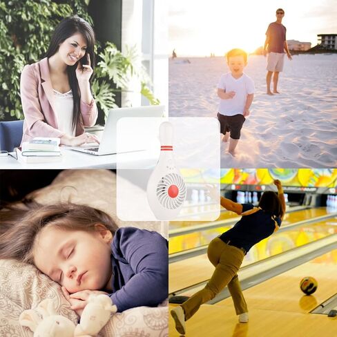AUOTO Handheld Portable Fan Bowling Pin Fan Mini Small Personal USB Fan for Home Office Sports Travel Bodybuilding and face fan for makeup Festival Gift in Kuwait
