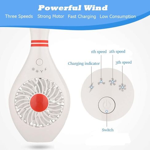 AUOTO Handheld Portable Fan Bowling Pin Fan Mini Small Personal USB Fan for Home Office Sports Travel Bodybuilding and face fan for makeup Festival Gift in Kuwait
