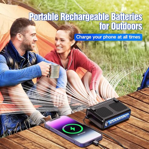 مروحة خصر مطورة 2023، بطارية 12000mAh تعمل لمدة 24 ساعة، مروحة محمولة مع 3 سرعات، منفذ تدفق هواء مزدوج، مروحة بمشبك خصر شخصي للعمل في الهواء الطلق والسفر وركوب الدراجات in Kuwait