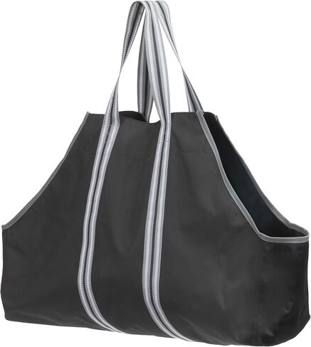 ShelterLogic 90418 20" Heavy-Duty Open Ended Water-Repellent Log Holder Firewood Carrier Bag, Black in Saudi Arabia