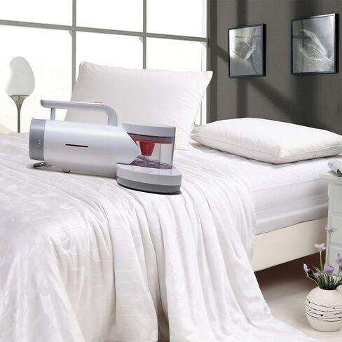 Mattress Vacuum Cleaner, 10KPa Handheld UV Bed Vacuum, Corded Dust Vacuum Remover Cleaning Machine for Pillows, Sheets, Mattresses, Sofas, Plush Toys and Other Fabric Surfaces (white-O) in Saudi Arabia