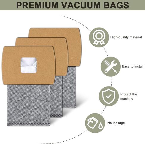 PETOX 12 حزمة PKBB12OF أكياس استبدال فراغ تناسب Oreck BB180 BB280 BB850 BB870 BB880 BB900 BB1000 BB1100 BB1200 MV160 وCC1600 مع 1 مرشح صغير in Kuwait