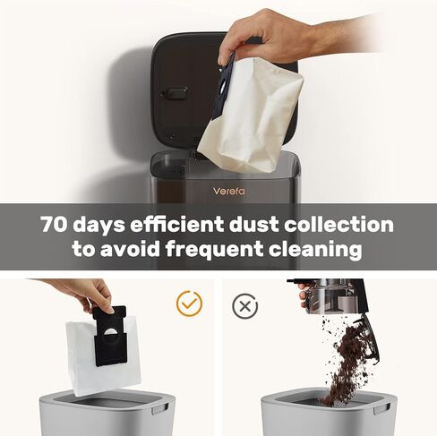 3 عبوات من أكياس الغبار من Verefa لأكياس المكنسة الكهربائية الروبوتية ذاتية التفريغ L11 Pro in Kuwait