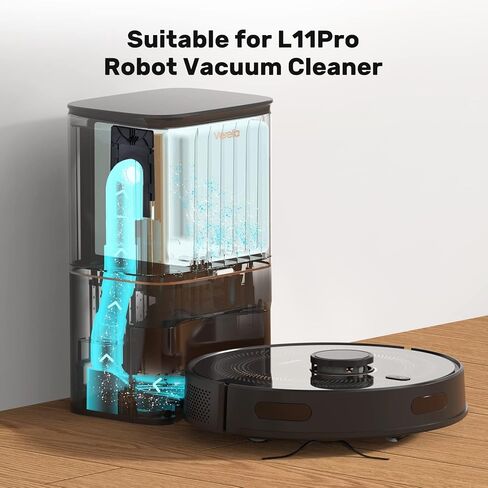 3 عبوات من أكياس الغبار من Verefa لأكياس المكنسة الكهربائية الروبوتية ذاتية التفريغ L11 Pro in Kuwait