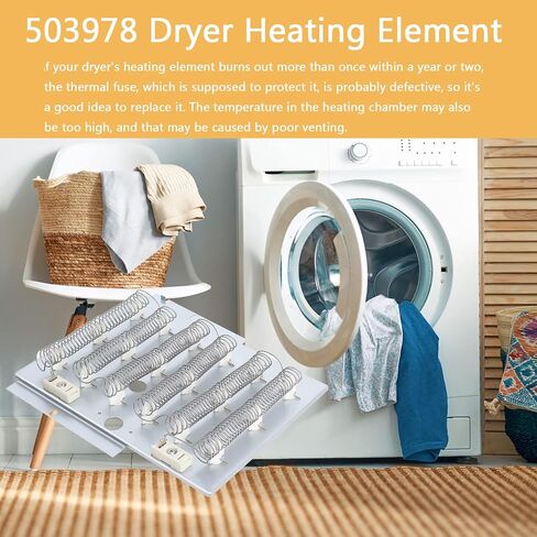 مجموعة عناصر تسخين المجفف 61927 تحل محل 964p3، 510325p، R0610067، 56047، متوافقة مع Whirlpool، Speed ​​Queen، Amana، Admiral، Crosley، Magic Chef، Maytag، تناسب الموديلات: ADE، AE5، AEM، AGM، ZDE in Saudi Arabia