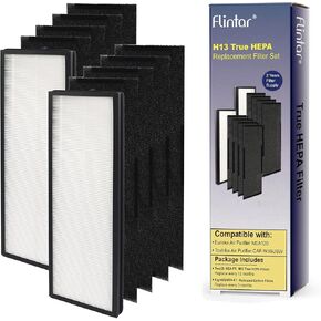 Flintar H13 True HEPA Replacement Filter, Compatible with Eureka NEA120 and Toshiba Smart WiFi Air Purifier, H13 Grade True HEPA (NEA-F1) and 4 Activated Carbon Filters (NEA-C1) (Set of 1) in Saudi Arabia