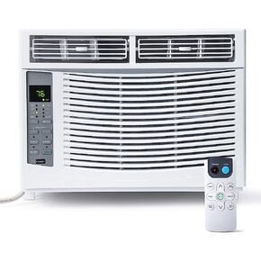 Adoolla Window Air Conditioner 6,000 BTU, Turbo Fast Cooling Up to 250 Sq.Ft. Flexible Window Opening(T Design), Window AC Unit with Remote & APP Control, Easy Install Kit, Auto Restart, 24H Timer