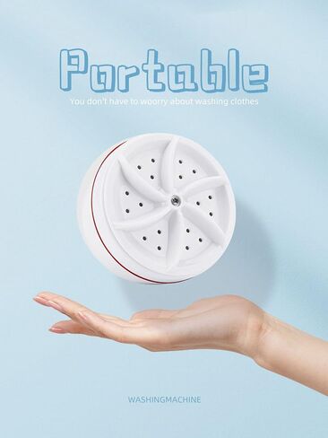 Portable Washing Machine Mini Washer Mini Dishwasher Ultrasonic Turbo Disinfection with USB, Suitable for Home, Business, Travel, College Room, RV, Apartment in Saudi Arabia