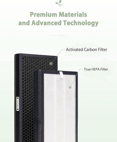 فلتر بديل MA-40 متوافق مع منقي الهواء Medify MA-40، فلتر HEPA H13 الحقيقي لدخان حرائق الغابات والغبار وحبوب اللقاح ووبر الحيوانات الأليفة والتحكم في الرائحة، الجزء # ME-40، عبوتان in Kuwait
