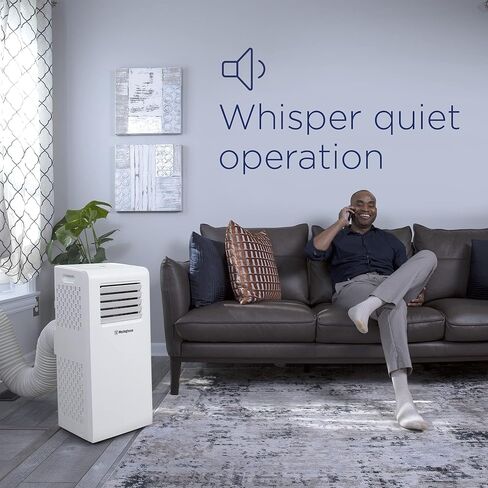 مكيف هواء وستنجهاوس 12000 وحدة حرارية بريطانية محمول للغرف التي تصل مساحتها إلى 400 قدم مربع، مكيف هواء محمول مع مزيل رطوبة منزلي، تطبيق ذكي، مروحة 3 سرعات، مؤقت قابل للبرمجة، جهاز تحكم عن بعد، مجموعة نوافذ، أبيض in Kuwait