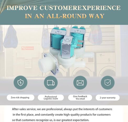 ترقية 5221ER1003A 5220FR2075L (OEM) استبدال صمام مدخل المياه للغسالة 5221ER1003D 5221ER1003C 5221ER1003F المتوافق مع Kenmore LG صمام مدخل المياه مجموعة صمامات مدخل المياه - ضمان الجودة لمدة عامين in Kuwait