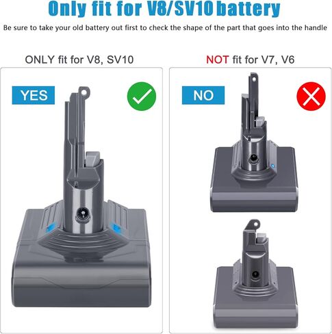 KUNKUN 21.6V 4.5Ah V8 استبدال البطارية لبطارية SV10 215681 V8 الحيوان V8 المطلق V8 رقيق V8 موتورهيد V8 ألياف الكربون اللاسلكية عصا بطاريات المكنسة الكهربائية in Kuwait