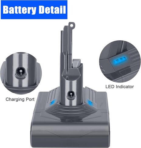 KUNKUN 21.6V 4.5Ah V8 استبدال البطارية لبطارية SV10 215681 V8 الحيوان V8 المطلق V8 رقيق V8 موتورهيد V8 ألياف الكربون اللاسلكية عصا بطاريات المكنسة الكهربائية in Kuwait