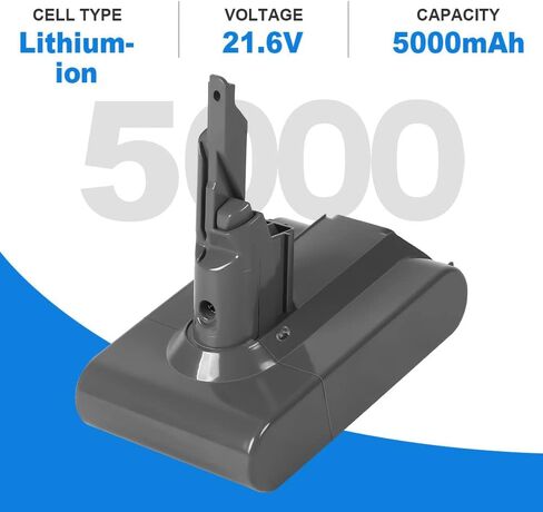 TeenPower ترقية 5000 مللي أمبير 21.6 فولت بطارية ليثيوم بديلة V7، متوافقة مع V7 DC59 DC58 DC61 DC72 DC74 DC62 الحيوان المطلق 595 650 770 880 SV03 مكنسة كهربائية محمولة in Kuwait