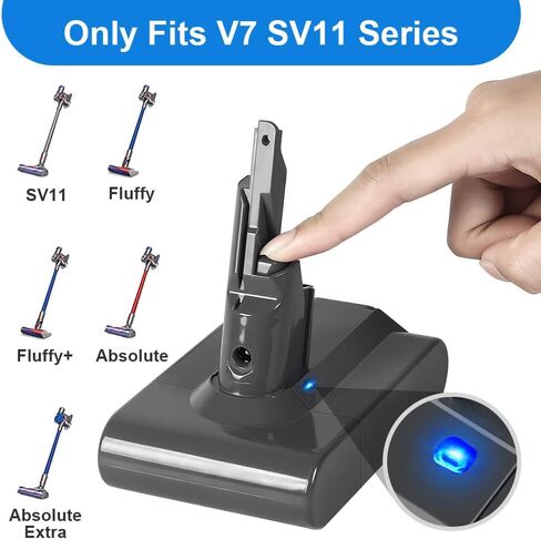 TeenPower ترقية 5000 مللي أمبير 21.6 فولت بطارية ليثيوم بديلة V7، متوافقة مع V7 DC59 DC58 DC61 DC72 DC74 DC62 الحيوان المطلق 595 650 770 880 SV03 مكنسة كهربائية محمولة in Kuwait