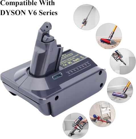استبدال محول بطارية Dyson V6 لبطارية DEWALT 20V إلى Dyson V6 SV03 SV04 SV09 DC62 DC59 محول فراغ رقيق (محول DEW20V6 فقط) in Saudi Arabia