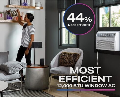 Profile AHTR14AC GE Inverter 14,000, WiFi Enabled, Ultra Quiet, Efficient for Large Rooms, Easy Installation with Included Kit, 14K AC Unit, Energy Star, White Window Air Conditioner, 13500 BTU in Kuwait