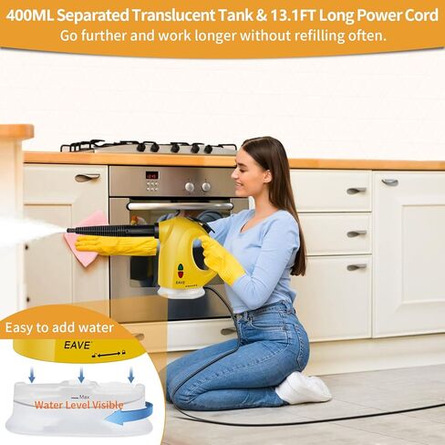 Handheld Steam Cleaner, Steamer for Cleaning, with Steam Lock Button for Hands-free Steaming, Fast Heating, Full Accessory Set Hand Steamer for Home, Kitchen, Bathroom, Car, Tile, Surface Cleaning in Kuwait
