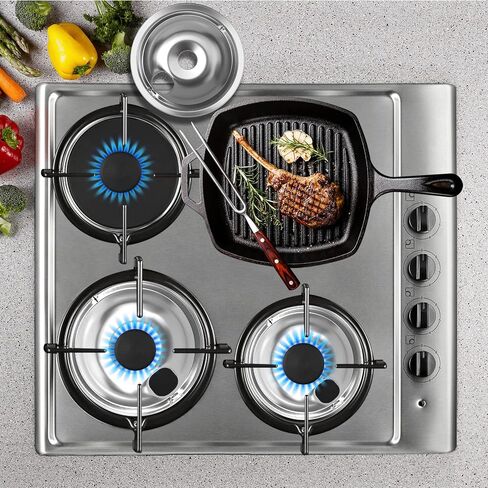 WB31T10010 WB31T10011 مقالي التنقيط من الكروم - متوافقة مع نطاق كهربائي GE Hotpoint Ken-more مع فتحة قفل - تتضمن 2 مقالي تنقيط مقاس 6 بوصات و2 8 بوصات - 4 عبوات in Saudi Arabia