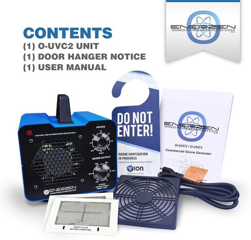 Enerzen O-UVC2 - UV Light + 35,000 mg/h Industrial Ozone Generator for Eliminating Odors - O3 Machine Air Ionizer Deodorizer for Home, Room, Smoke, Cars, and Pets in Saudi Arabia