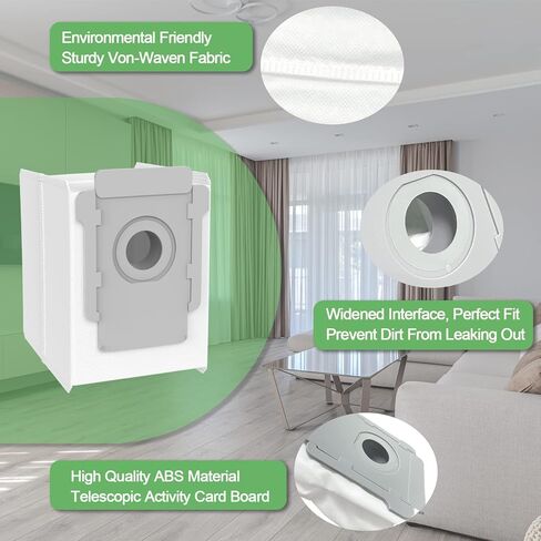 12 حزمة من أكياس المكنسة الكهربائية المتوافقة مع سلسلة iRobot Roomba i & s & j، وأكياس بديلة لـ iRobot Roomba i3+، i4+، i6+، i7، i7+(7550) j7، ​​j7+i8+، s9، s9+، أكياس التخلص التلقائي من الأوساخ in Kuwait
