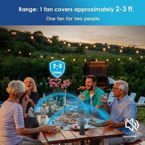 Fly Fans for Tables, 2PCS Fly Repellent Fans with Soft Blades, Keep Flies Bugs Away, Portable Table Fans for Flies, Belfans Fly Fans for Outdoor Tables, Can't Retract in Saudi Arabia