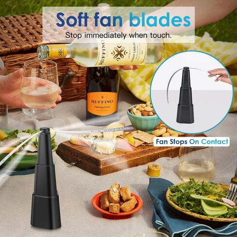 Fly Fans for Tables, 2PCS Fly Repellent Fans with Soft Blades, Keep Flies Bugs Away, Portable Table Fans for Flies, Belfans Fly Fans for Outdoor Tables, Can't Retract in Saudi Arabia