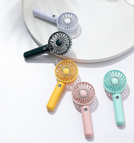 Mini HandHeld Portable Fan, Small Personal Battery Operated Fan Lash Fan usb Rechargeable 3 Speed Adjustable for Outside Travel Patios Indoor Shop Women Men Kids Girl Eyelash Makeup,black in Saudi Arabia