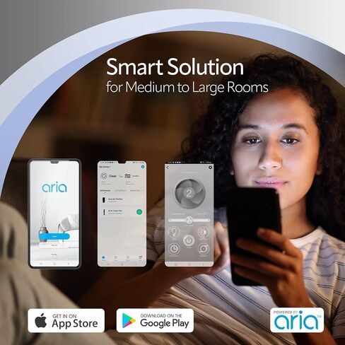 Lasko 40" Smart Oscillating Tower Fan Powered by Aria, Wi-Fi Connected, Voice Controlled, Compatible with Alexa and Google Assistant, Timer, 5-Speeds, Black, T40733, Large in Saudi Arabia