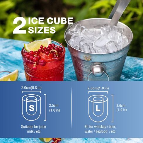 Ice Makers Countertop, Portable Ice Maker Machine with Self-Cleaning, 9 Bullet Ice Ready in 6 Mins, Handheld Ice Maker 26.5lbs 24Hrs with Ice Bags and Scoop Basket for Home Bar Camping RV(Black) in Saudi Arabia
