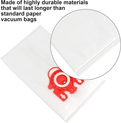 10 قطع من أكياس مكنسة كهربائية FJM تناسب مكنسة Miele Compact C1 Vacuum FJM Compact C1، Compact C2، S6000-S6999، S4000-S4999، S700، S500-S578 مع 3 مرشحات لحماية المحرك و3 مرشحات لتنظيف الهواء in Kuwait