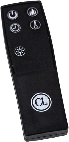 كونتري ليفينج مدفأة كهربائية قائمة بذاتها تعمل بالأشعة تحت الحمراء باللون الكريمي | يوفر حرارة إضافية للمنطقة مع جهاز تحكم عن بعد، وألوان لهب متعددة، وتصميم معدني مع جذوع خشبية صناعية in Kuwait