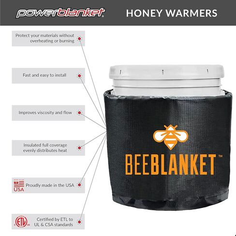 Powerblanket BB05GV Bee Blanket Honey Heater, 5 gal Pail Heater with Cutout for Gate Valve, Charcoal Gray in Saudi Arabia