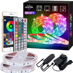 أضواء شريط LED - شرائط إضاءة LED بطول 100 قدم، أضواء شريط LED متغيرة الألوان لمزامنة الموسيقى، أضواء شريط LED بلوتوث مع جهاز تحكم عن بعد، 5050 شريط أضواء LED لغرفة النوم، المنزل والديكور (100 قدم) in Kuwait