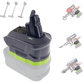 محول بطارية عالمي V8/V7/V6، لبطارية Ryobi 18V لتحل محل بطارية Dyson V6 V7 V8، محول البطارية مناسب لـ Dyson V8 V7 أو V6 Animal المكانس الكهربائية المطلقة - محول فقط in Saudi Arabia