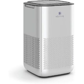 Medify Air MA-15 Air Purifier with H13 True HEPA Filter | 330 sq ft Coverage | for Allergens, Wildfire Smoke, Dust, Odors, Pollen, Pet Dander | Quiet 99.7% Removal to 0.1 Microns | Silver, 1-Pack in Kuwait