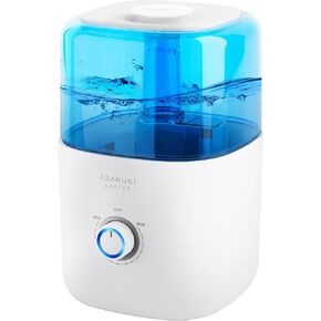 ASAKUKI Humidifiers for Bedroom, 3L Top Fill Cool Mist Humidifiers Ultrasonic Air Humidifier for Baby Kids Nursery Plants Quiet, Vaporizer Humidifier for Home with 360°Nozzle, Auto-Shut Off, White in Kuwait