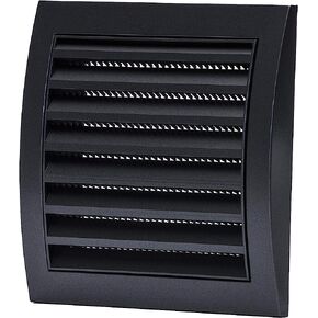 Vent Systems 4'' x 4'' Inch Anthracite/Black Flat Air Vent Cover - for Dryer Vents and Bathroom Exhaust Vents Pipe Louvered Indoor/Outdoor Dryer Vent Cover
