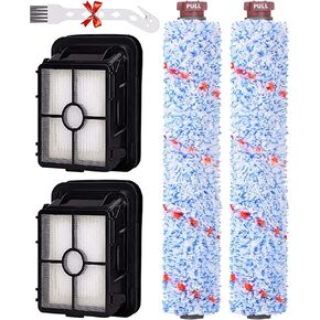 for Bissell CrossWave Pet Pro 2306A CrossWave 1785 Series Replacement Part 1 Pack 2460+1 Pack 1868 Multi-Surface Pet Pro Cleaner Brush Rolls Tangle-Free+4 Pack 1866 Vacuum Filter Part 1613568