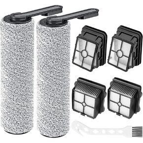 قطع غيار فرشاة دوارة بديلة لمكنسة تينيكو فلور ون اس 5 / فلور ون اس 5 برو اللاسلكية الرطبة والجافة، تتضمن 4 فلاتر هيبا و2 بكرة فرشاة وفرشاة بيضاء (4) in Kuwait