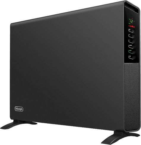 De'Longhi Convection Panel Heater, Full Room Quiet 1500W, Freestanding/Easy Install Wall Mount, LED Digital Display, Adjustable Thermostat, Timer, Energy Saving, Asphalt Gray in Saudi Arabia