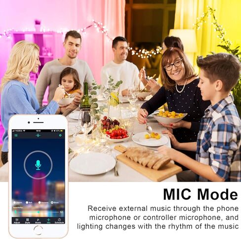 أضواء شريط LED - شرائط إضاءة LED بطول 100 قدم، أضواء شريط LED متغيرة الألوان لمزامنة الموسيقى، أضواء شريط LED بلوتوث مع جهاز تحكم عن بعد، 5050 شريط أضواء LED لغرفة النوم، المنزل والديكور (100 قدم) in Kuwait